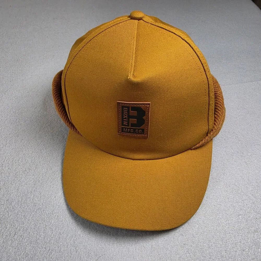 Brixton Builders Brown Earflap Trapper Hat – S/M 7 1/4